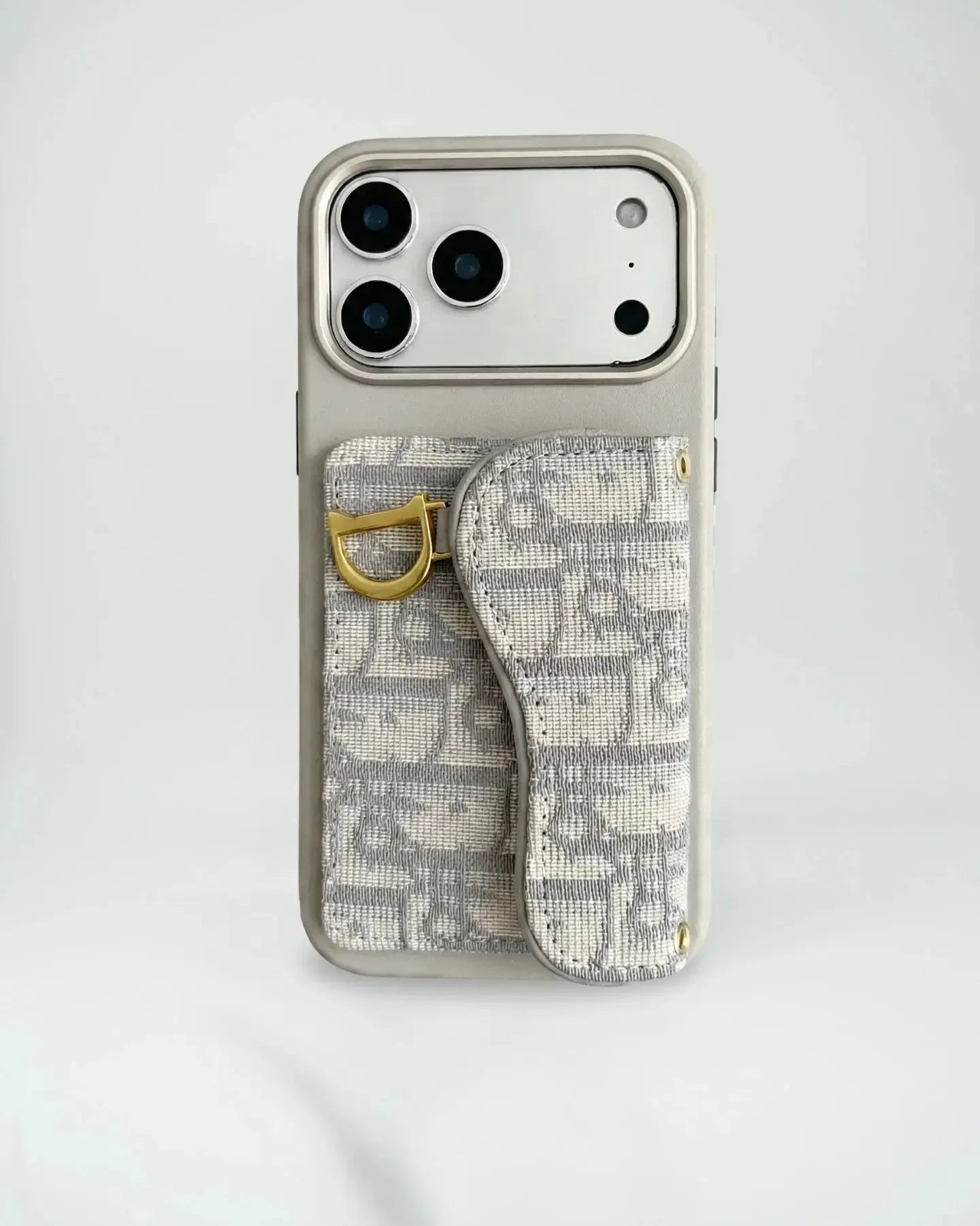 Christian Dior iPhone 17 Pro Max Case - Saddle Grey Oblique - BREATHE