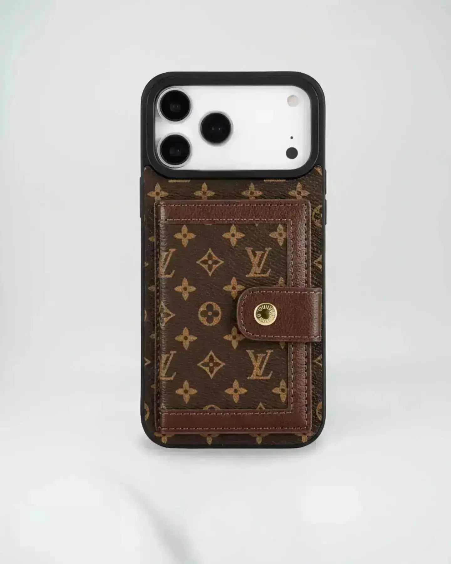 Louis Vuitton iPhone 17 Pro Max Case With holder – Classic Brown Louis Vuitton iPhone 17 Pro Max Case With holder – Classic Brown
