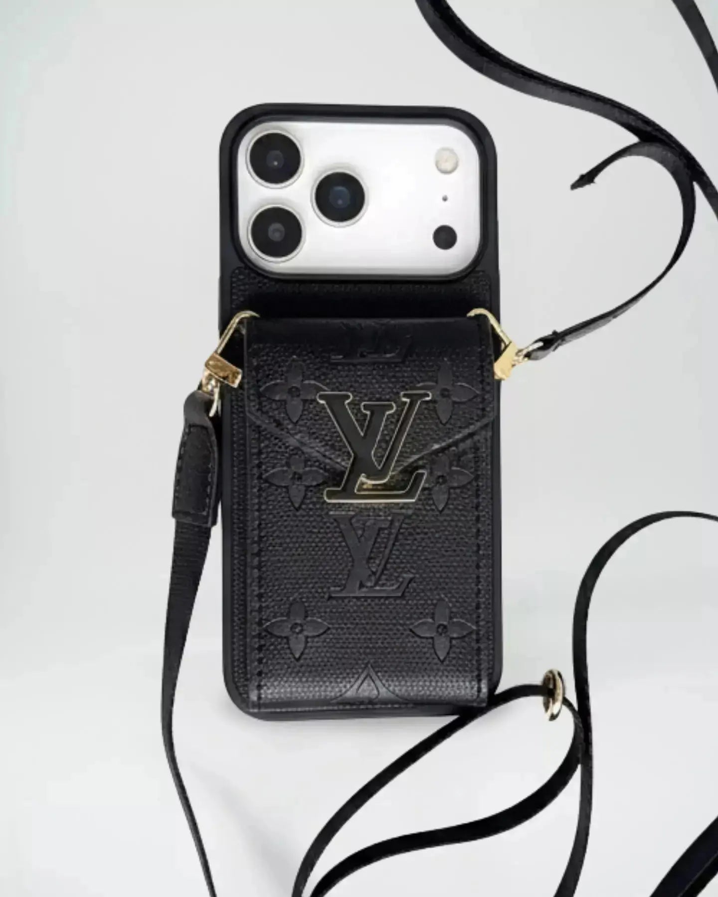 Black Louis Vuitton 17 Pro Max Case With Cardholder – Luxury LV – BREATHE Black Louis Vuitton 17 Pro Max Case With Cardholder – Luxury LV – BREATHE