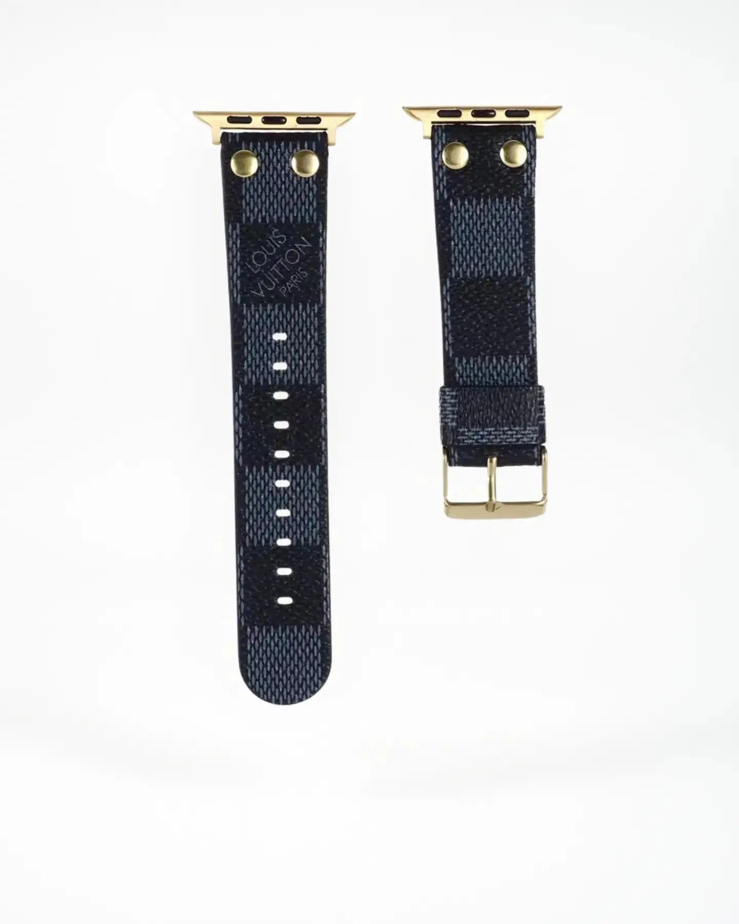 Louis Vuitton Apple Watch Band Tambour Damier Azur Canvas strap BREATHE