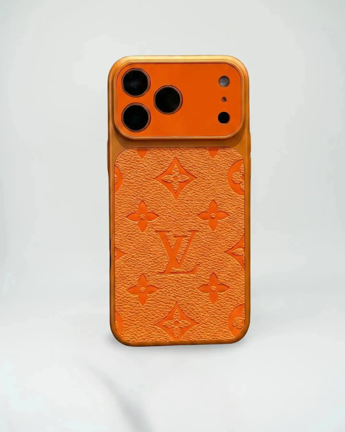 Orange Louis Vuitton iPhone 17 Pro Max Case – Luxury LV Monogram