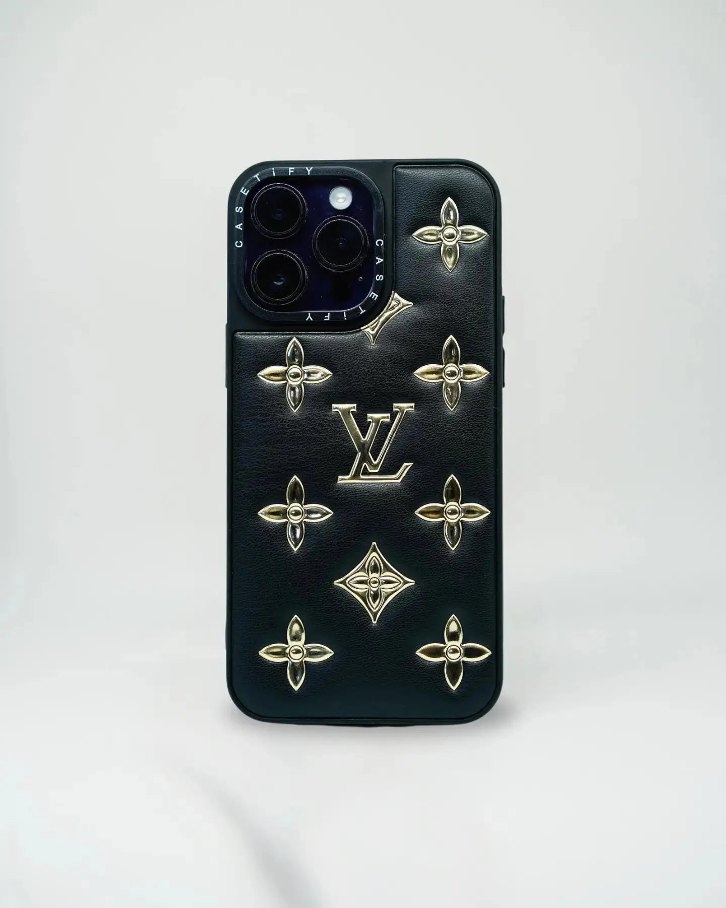 White Louis Vuitton iPhone 17 Pro Max Case - Monogram Coussin Chain BREATHE