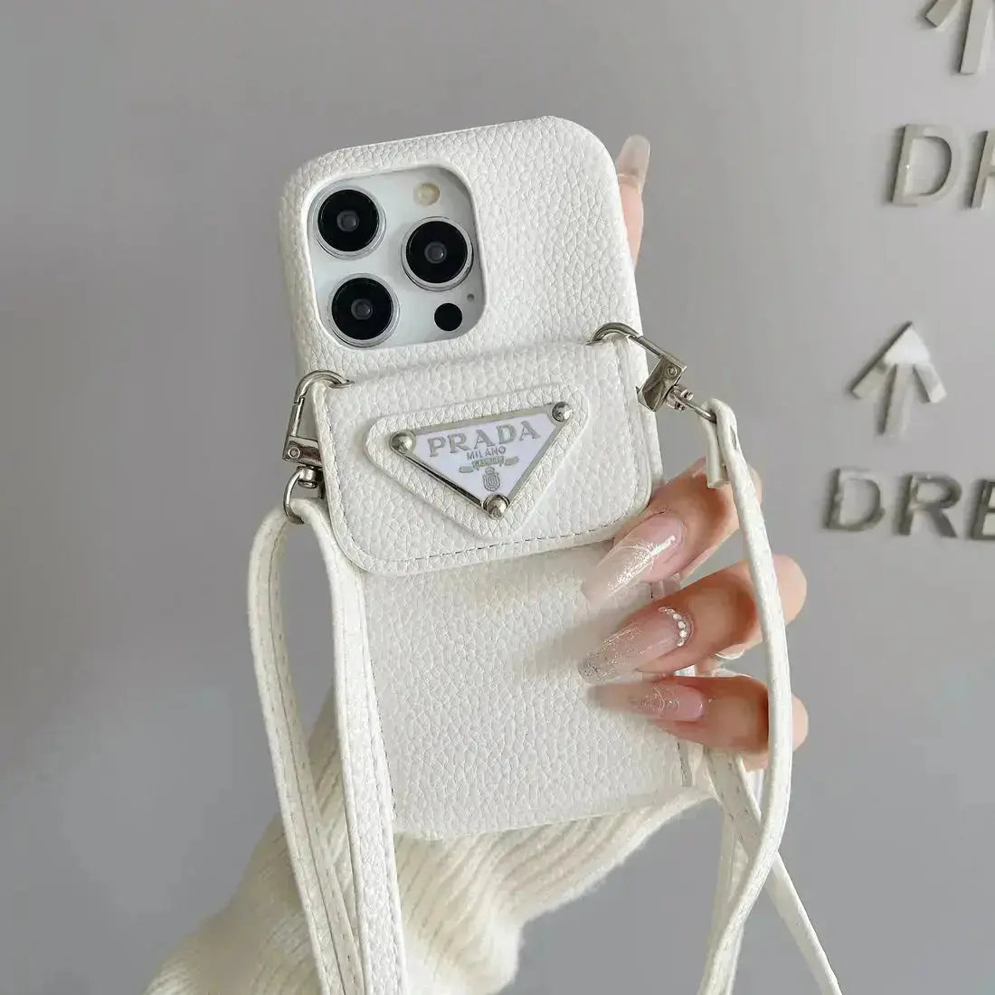 Le Noir Prada iPhone 17 Pro Max Case With Strap Crossbody BREATHE