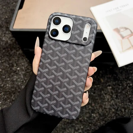 Goyard iPhone 18 Pro Max Case – Vintage Monogram Luxury Cover - Black