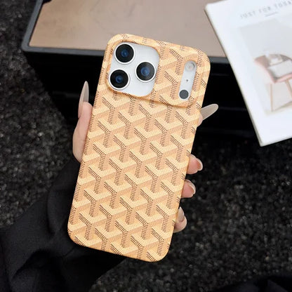 Goyard iPhone 18 Pro Case – Vintage Monogram Luxury Cover