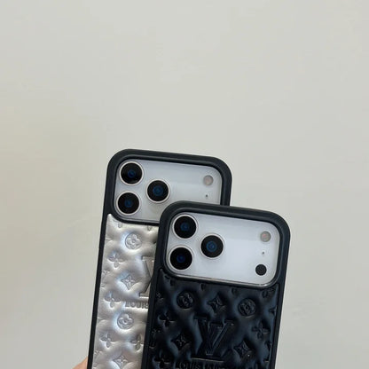 Louis Vuitton iPhone 18 Pro Max Case – Luxury Monogram Cover - Silver