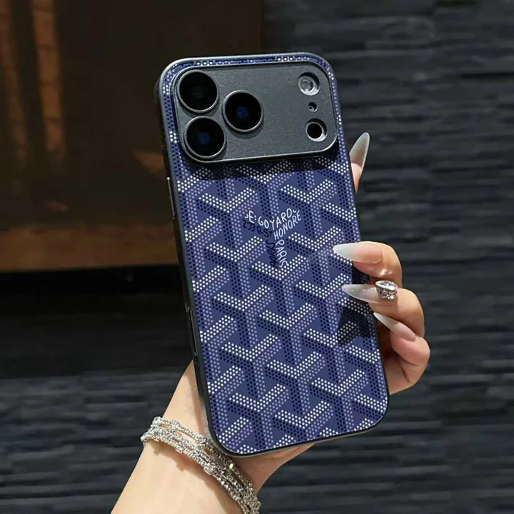 Goyard iPhone 18 Pro Case – Monogram Goyard Vintage Designer Cover