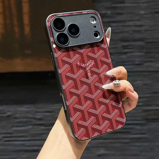 Goyard iPhone 18 Pro Max Case – Monogram Goyard Vintage Designer Cover