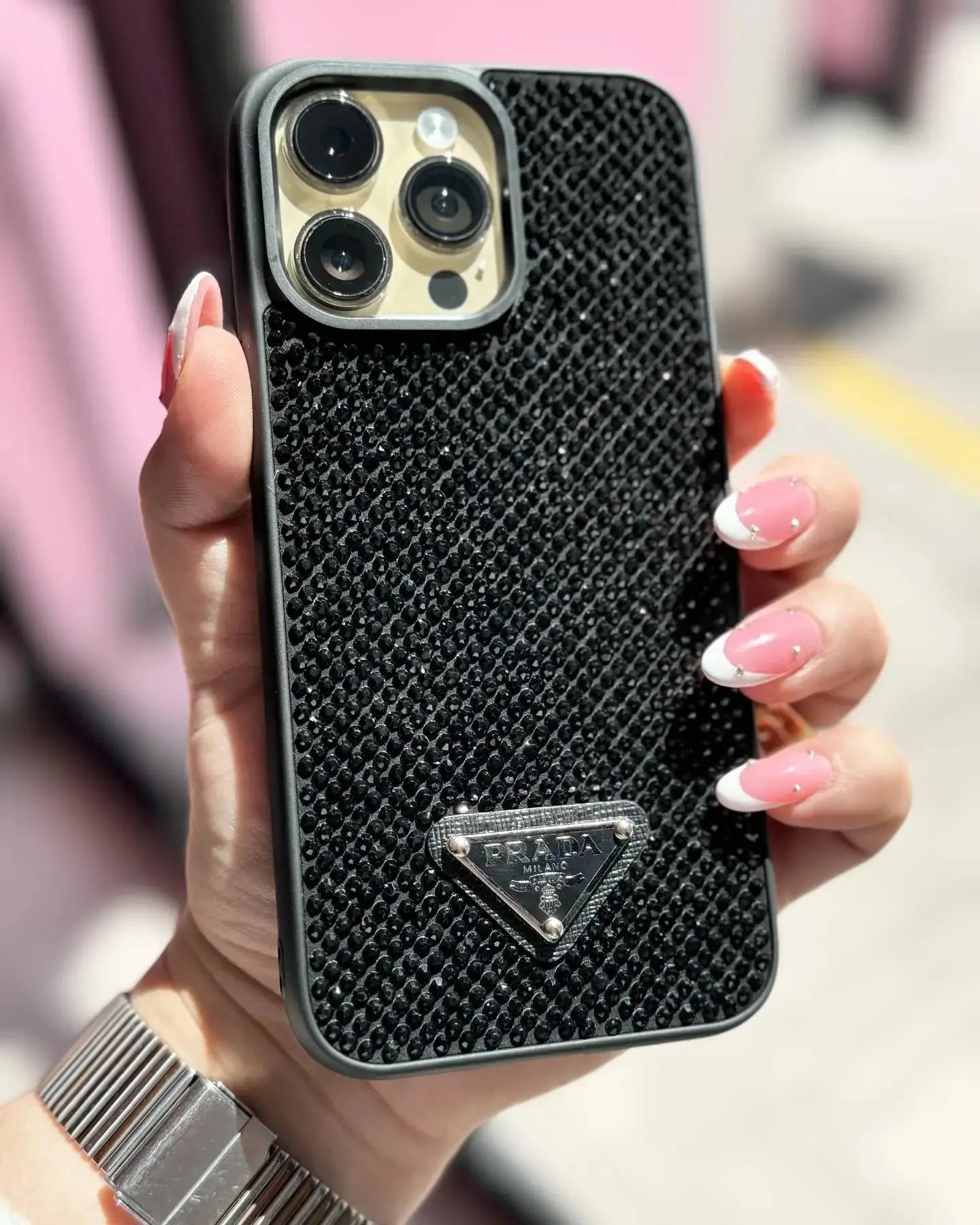 Black Diamond Prada iPhone 17 Pro Max Case BREATHE