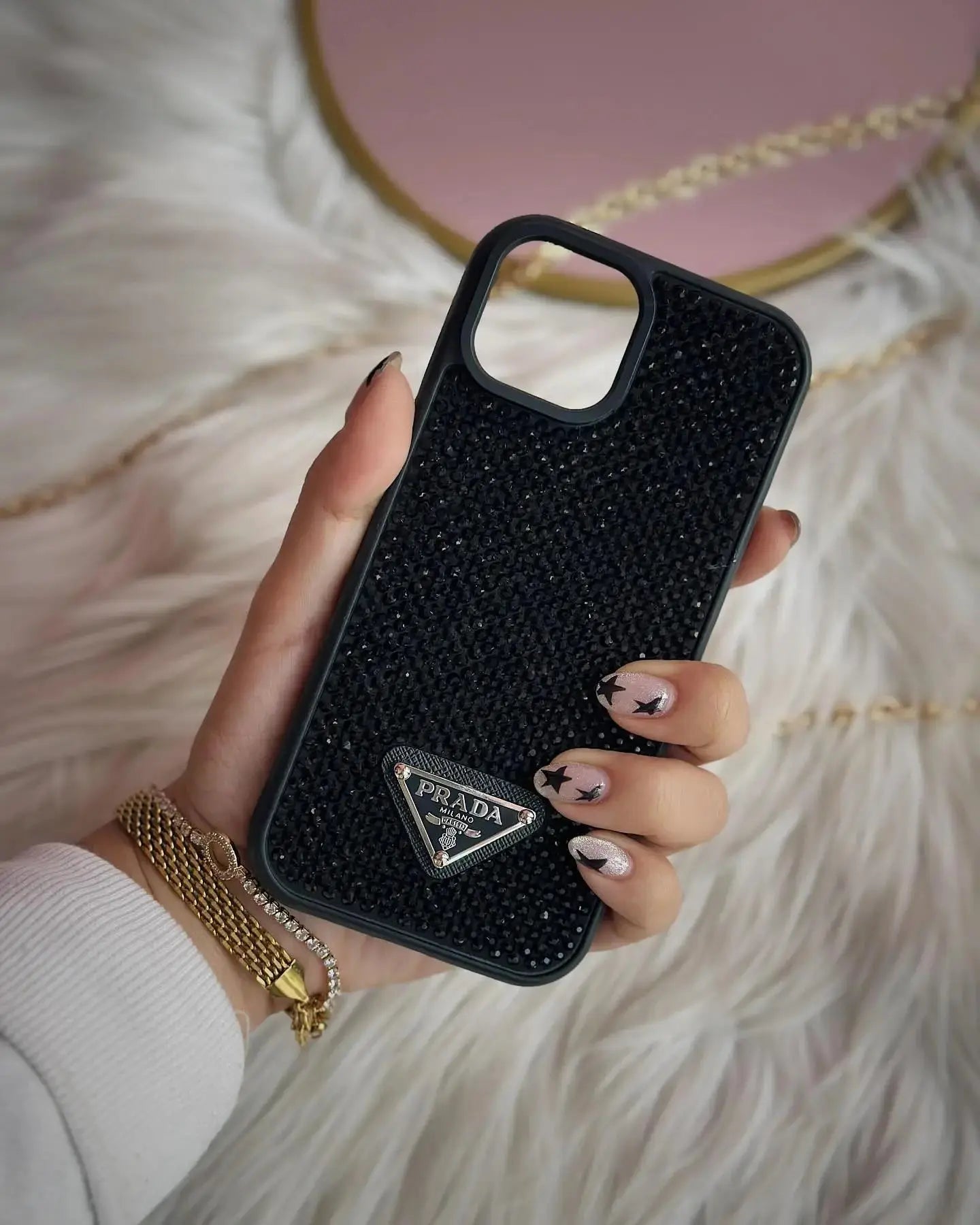 Black Diamond Prada iPhone 17 Pro Max Case - BREATHE