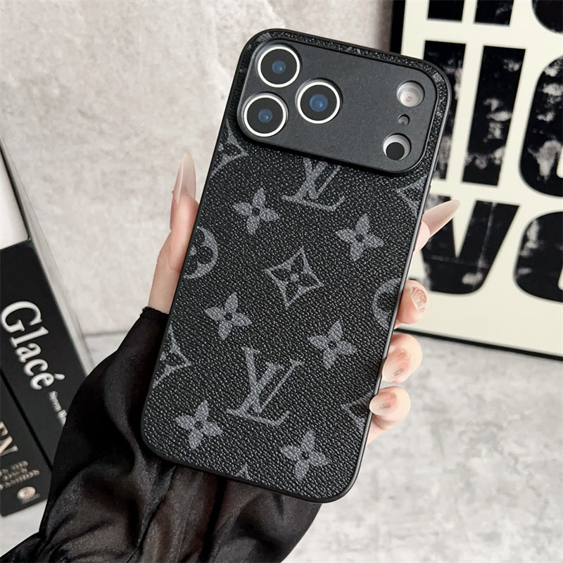 Black Louis Vuitton designer iPhone case for iPhone 17 Pro Max