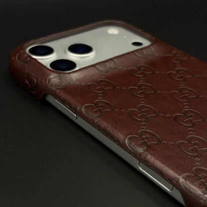 Luxury Gucci iPhone 18 Pro Max Case | GG Monogram Leather