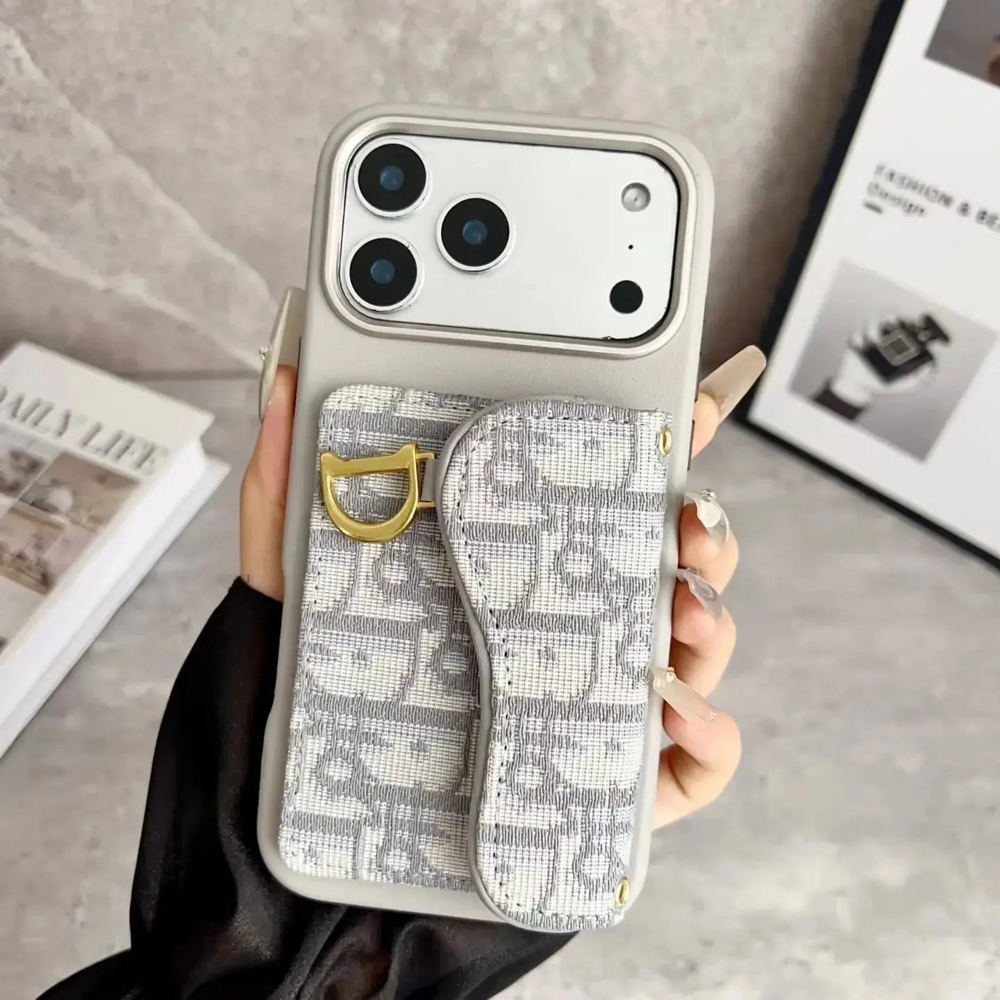 Christian Dior iPhone 17 Pro Max Case - Saddle Black Oblique - BREATHE