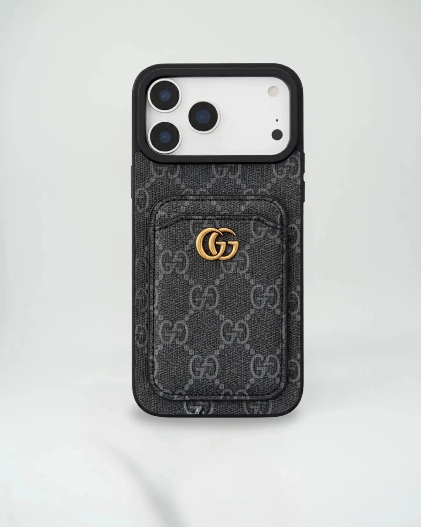 Dark GG Nocturne Gucci iPhone 17 Pro Max Case With Cardholder BREATHE