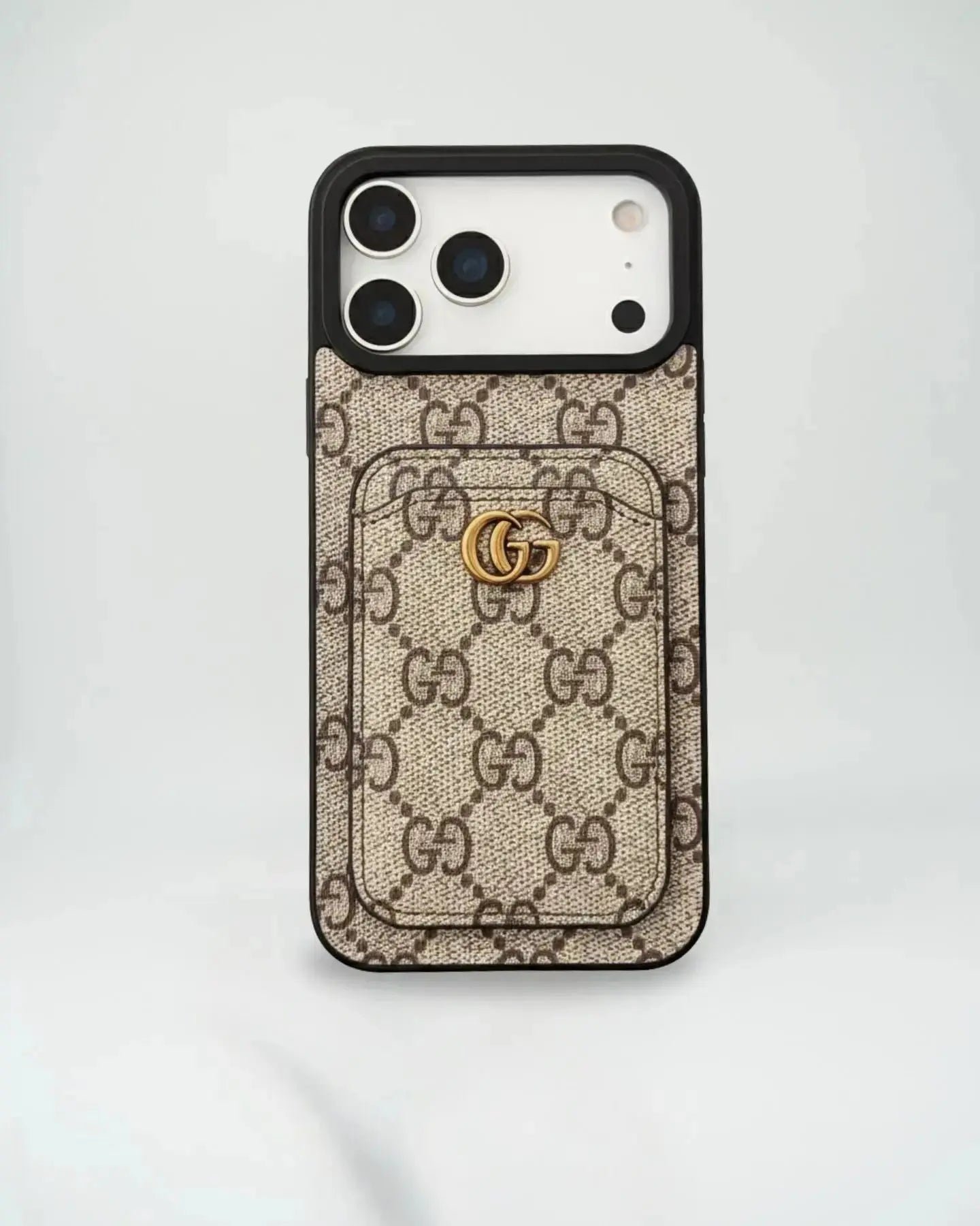 Dark GG Nocturne Gucci iPhone 17 Pro Max Case With Cardholder BREATHE