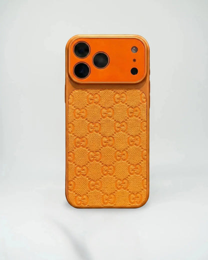 Orange Gucci iPhone 17 Pro Max Case – Luxury gucci Monogram Case BREATHE