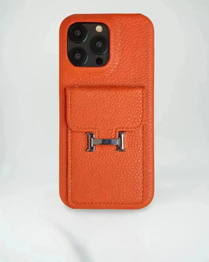 Le Bleu Hermès iPhone 17 Pro Max Case with Cardholder BREATHE