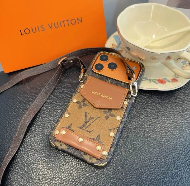 Louis Vuitton iPhone 18 Pro Case Crossbody – LV Strap Wallet Cover