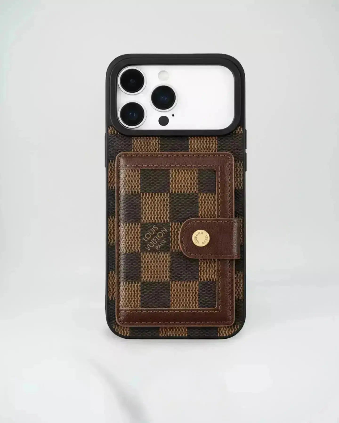 Louis Vuitton iPhone 17 Pro Max Case With Cardholder - checkered Damier Graphite canvas BREATHE