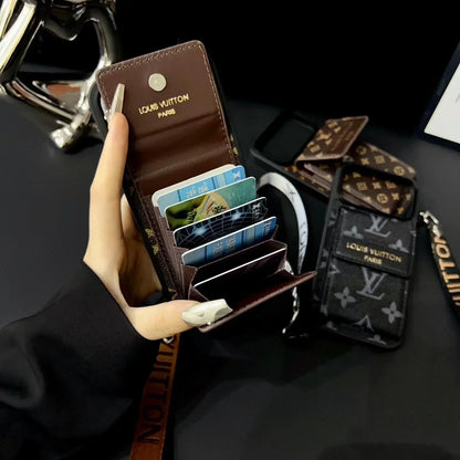 Louis Vuitton iPhone 18 Pro Wallet Case With Strap – Classic Monogram Leather