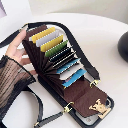 Black Gucci iPhone 17 Pro Max Case with CardHolder - Gucci iPhone case with Strap BREATHE