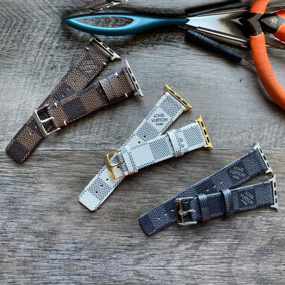 Louis Vuitton Apple Watch Band Tambour Damier Graphite Canvas Strap BREATHE