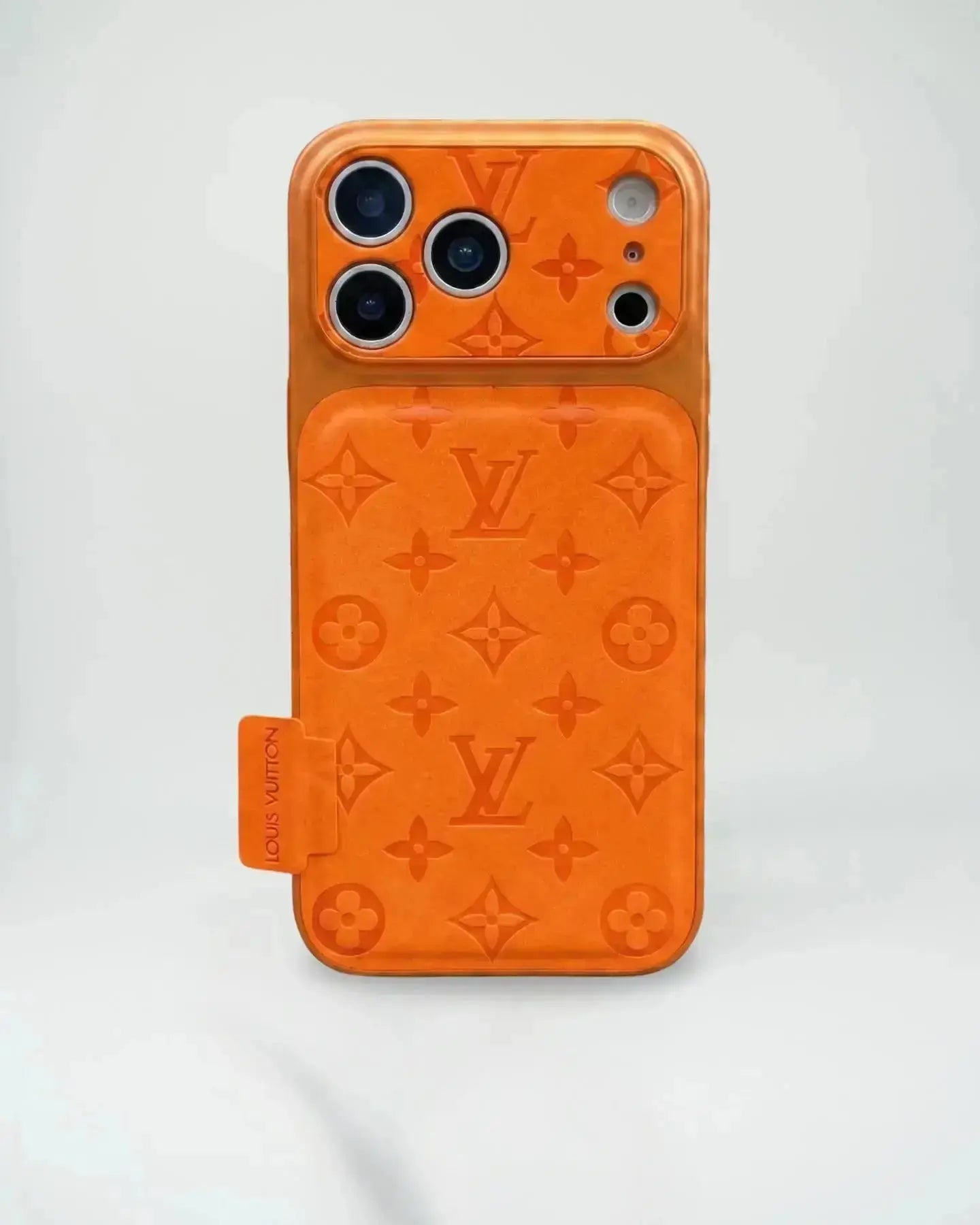 Black Louis Vuitton iPhone 17 Pro Max Case - LV Monogram Shadow BREATHE