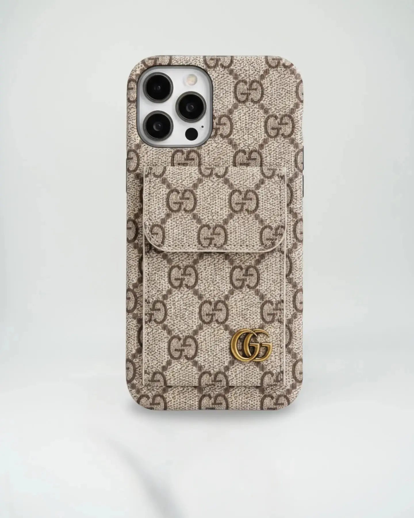 Louis Vuitton iPhone 17 Pro Max Case CardHolder- White Checkered