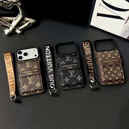 Louis Vuitton iPhone 17 Pro Max Case - LV Classic Small Monogram Wallet & Strap BREATHE