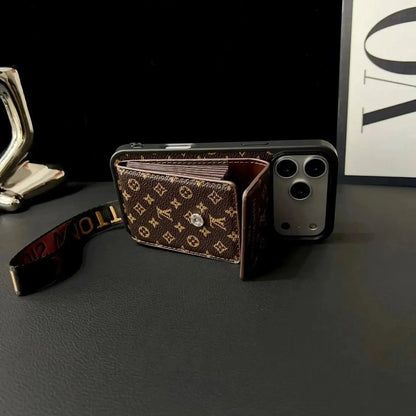 Louis Vuitton iPhone 17 Pro Max Case - LV Classic Small Monogram Wallet & Strap BREATHE