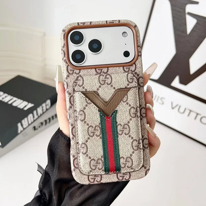 Louis Vuitton iPhone 18 Pro Max Case with Cardholder – Denim Blue Monogram Leather