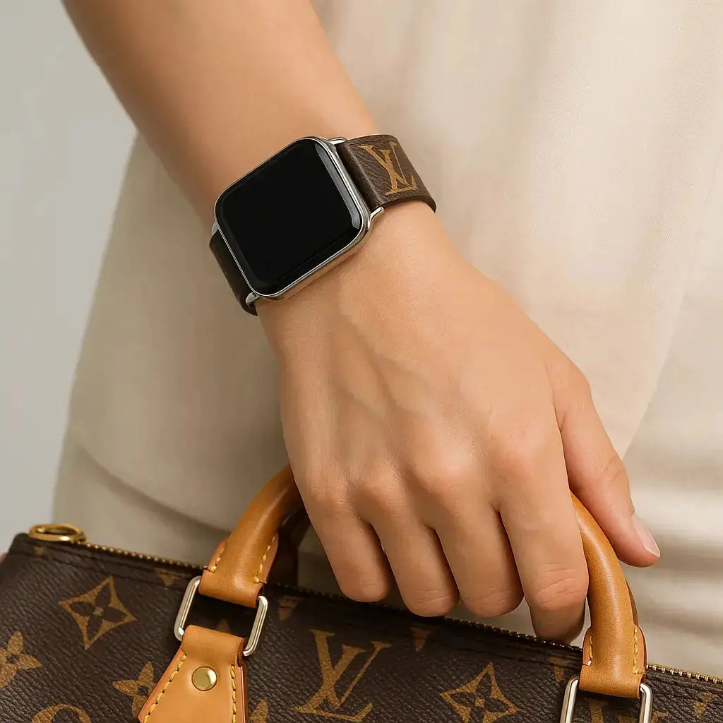 Louis Vuitton Apple Watch Band Series 11 Band Classic Monogram Lumière BREATHE