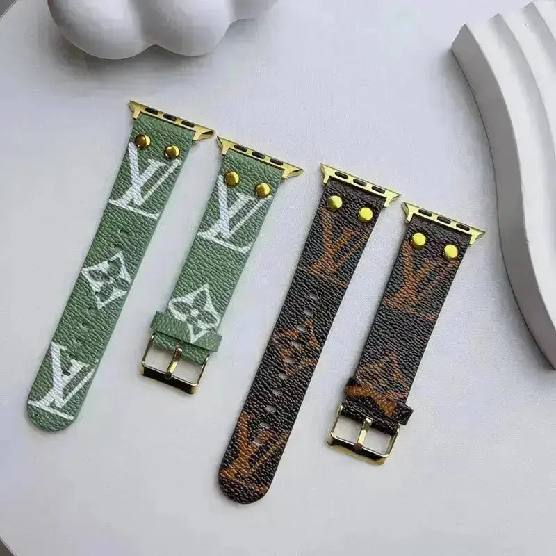 Louis Vuitton Apple Watch Band Pistachio Mist Monogram With Gold BREATHE