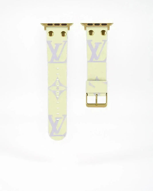 Louis Vuitton Apple Watch Band Pistachio Mist Monogram With Gold BREATHE