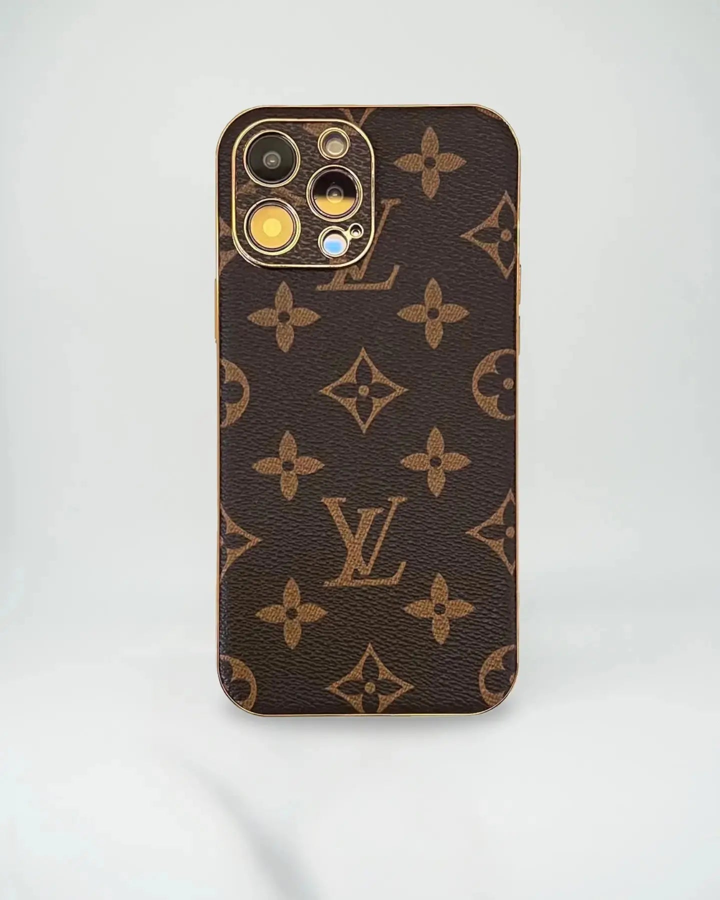 Louis Vuitton iPhone 17 Pro Max Case – Brown Monogram Leather Designer Cover BREATHE