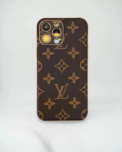 Louis Vuitton iPhone 17 Pro Max Case – Brown Monogram Leather Designer Cover BREATHE