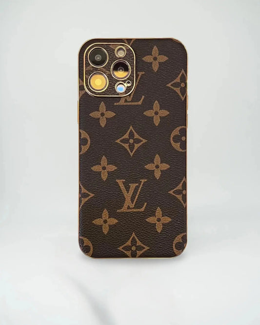 Louis Vuitton iPhone 17 Pro Max Case – Brown Monogram Leather Designer Cover BREATHE