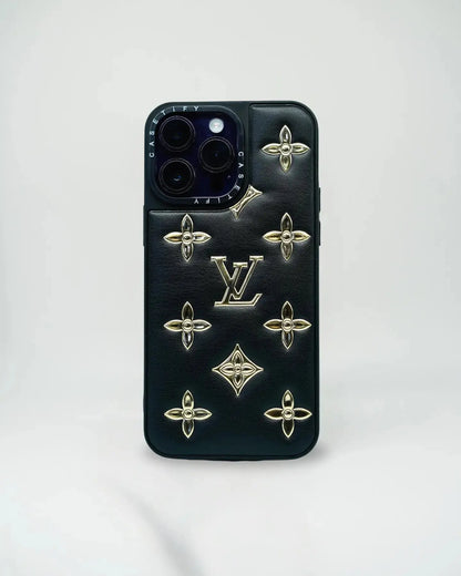White Louis Vuitton iPhone 17 Pro Max Case - Monogram Coussin Chain BREATHE