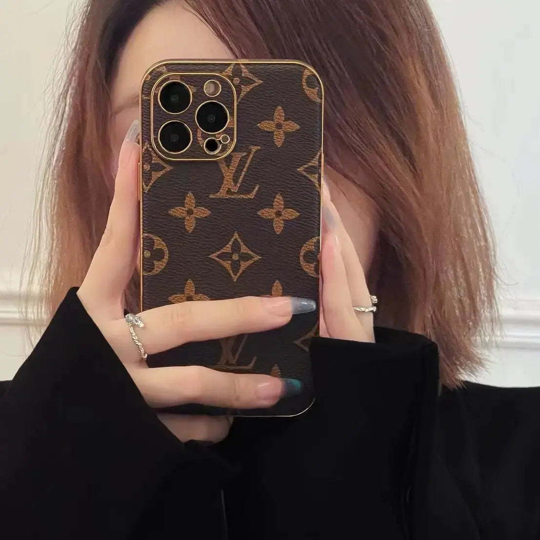 Louis Vuitton iPhone 17 Pro Max Case – Brown Monogram Leather