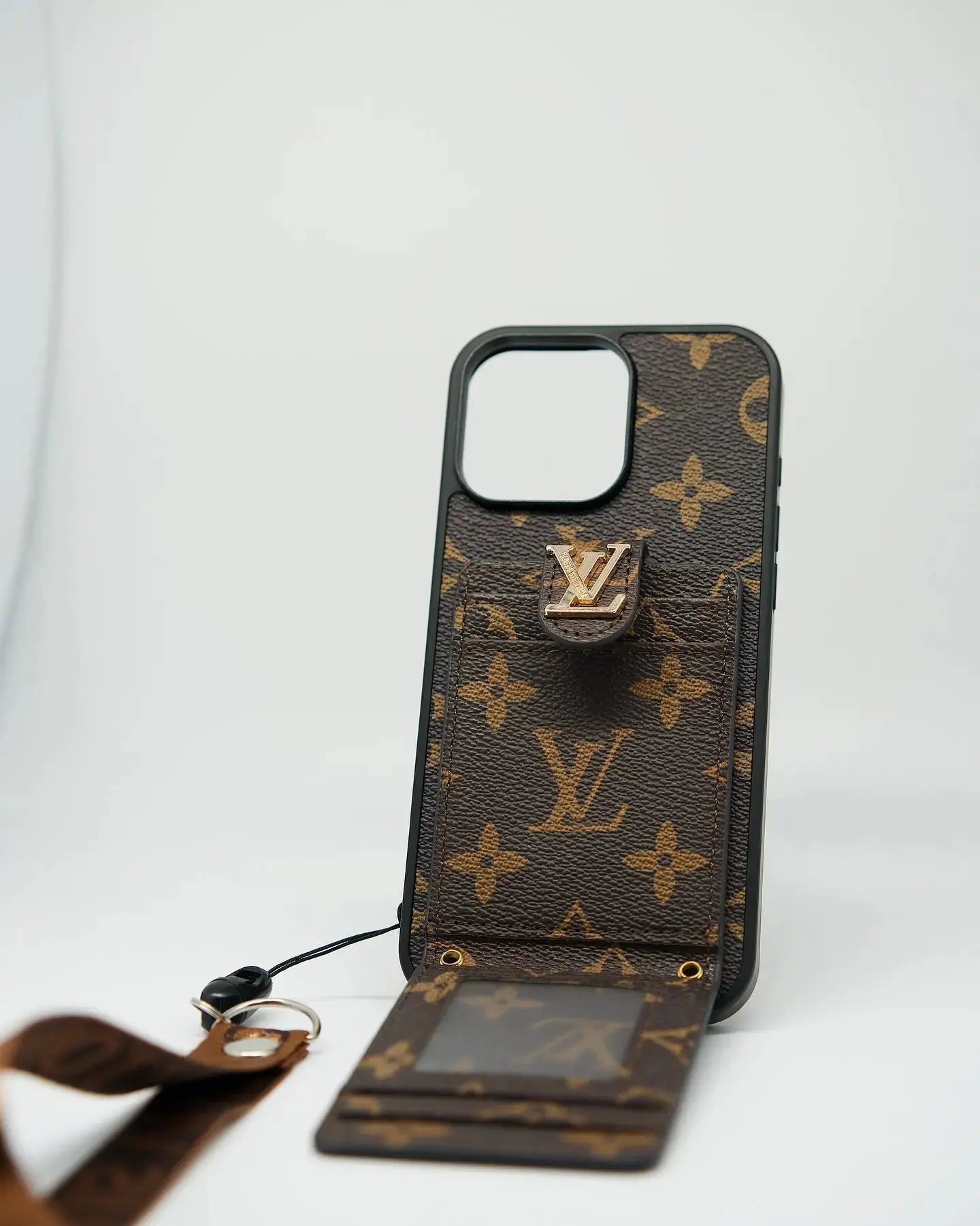 Brown Louis Vuitton iPhone 17 Pro Max Case Cardholder BREATHE