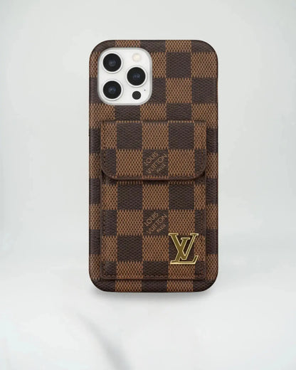 Beige Monogram Gucci iPhone 17 Pro Max Case CardHolder BREATHE