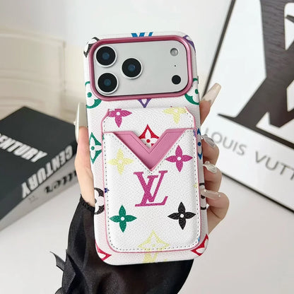 Louis Vuitton iPhone 18 Pro Max Case with Cardholder – Denim Blue Monogram Leather