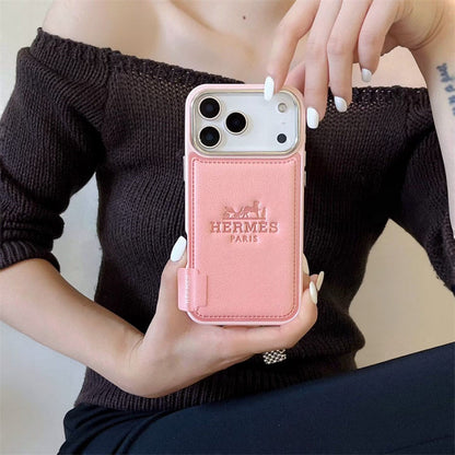 Designer Hermès leather phone cover for iPhone 17 Pro Max