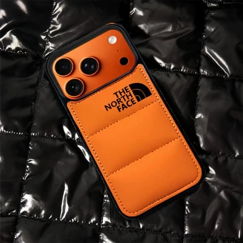 The North Face Puffer Jacket iPhone 17 Case – Shockproof Winter Style Cover for iPhone 17, 16, 15, 14 – iPhone 18 Pro