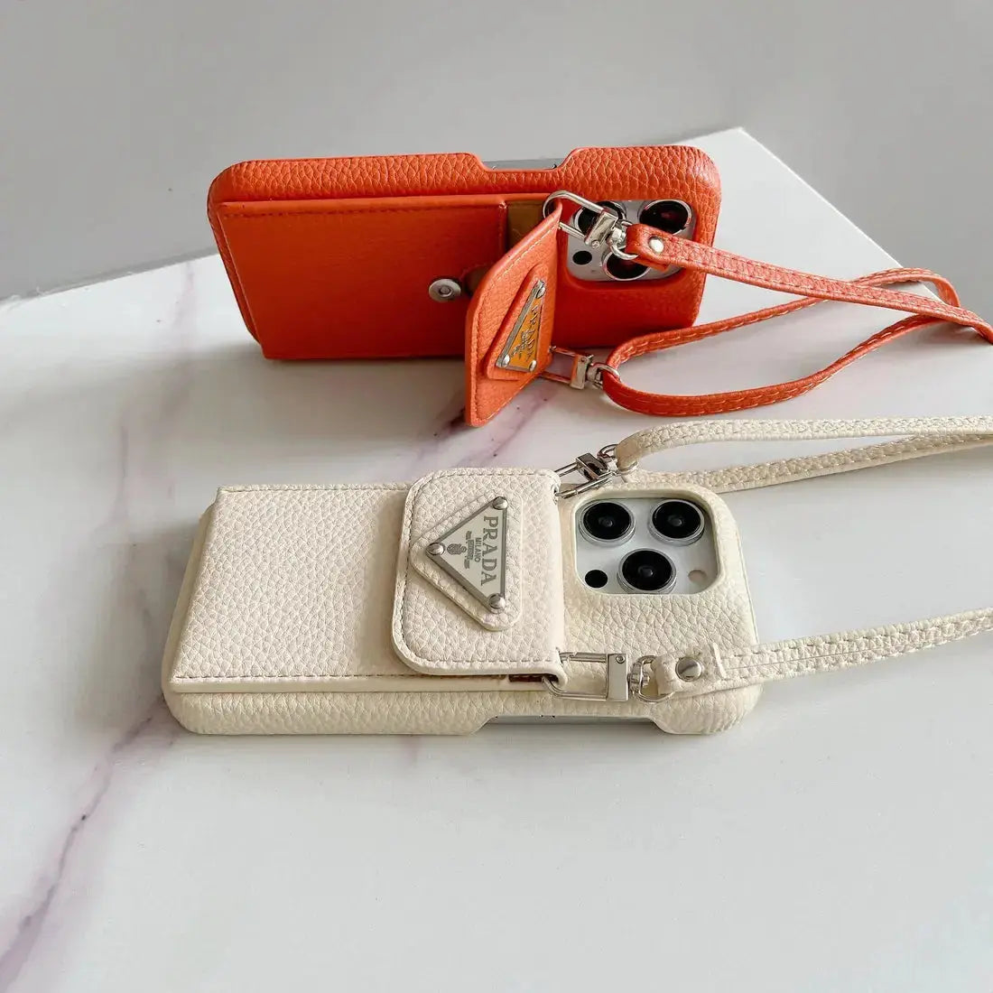 L'Ivoire Prada iPhone 17 Pro Max Case With Strap Crossbody BREATHE