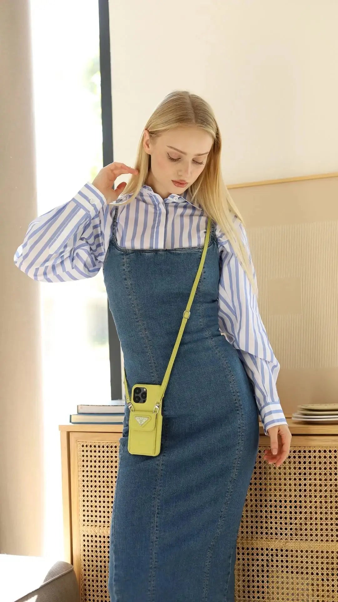 Le Citrine Prada iPhone 17 Pro Max Case With Strap Crossbody BREATHE