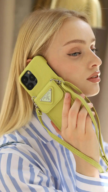 Le Citrine Prada iPhone 17 Pro Max Case With Strap Crossbody BREATHE