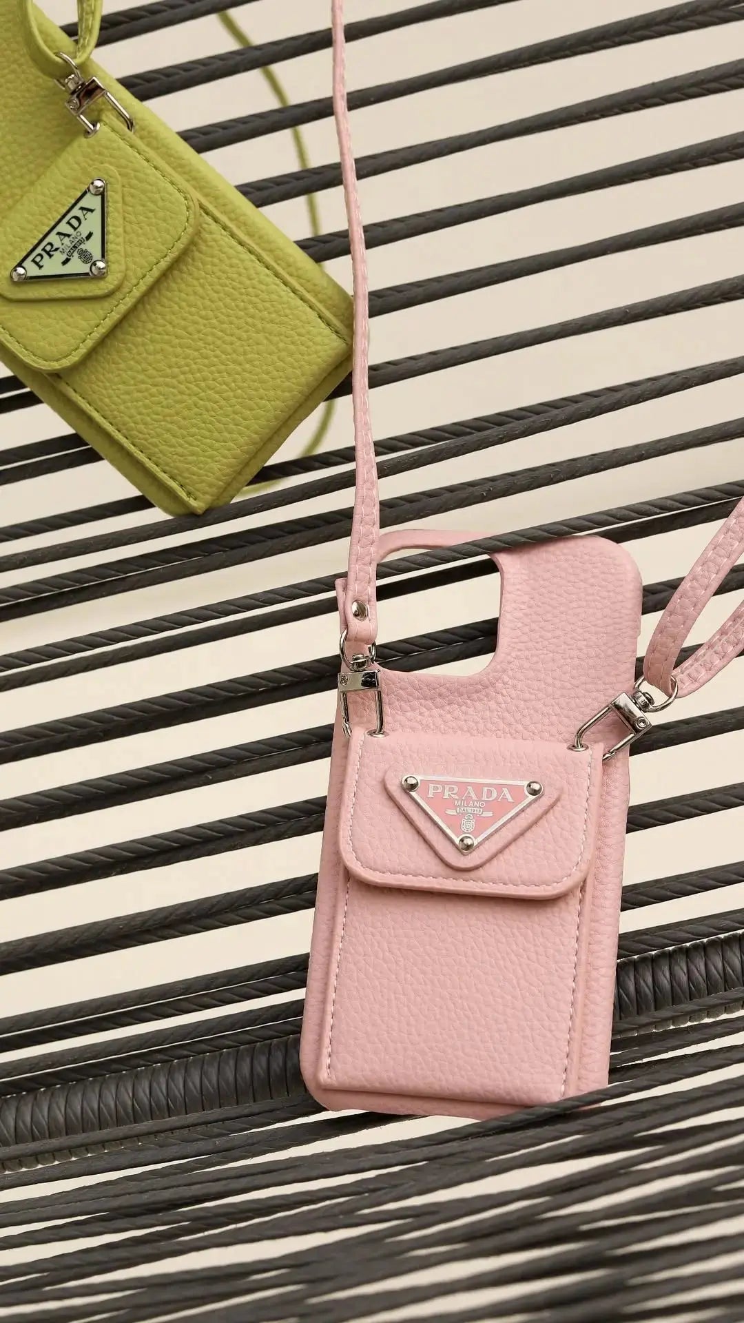 Le Rose Prada iPhone 17 Pro Max Case With Strap Crossbody BREATHE