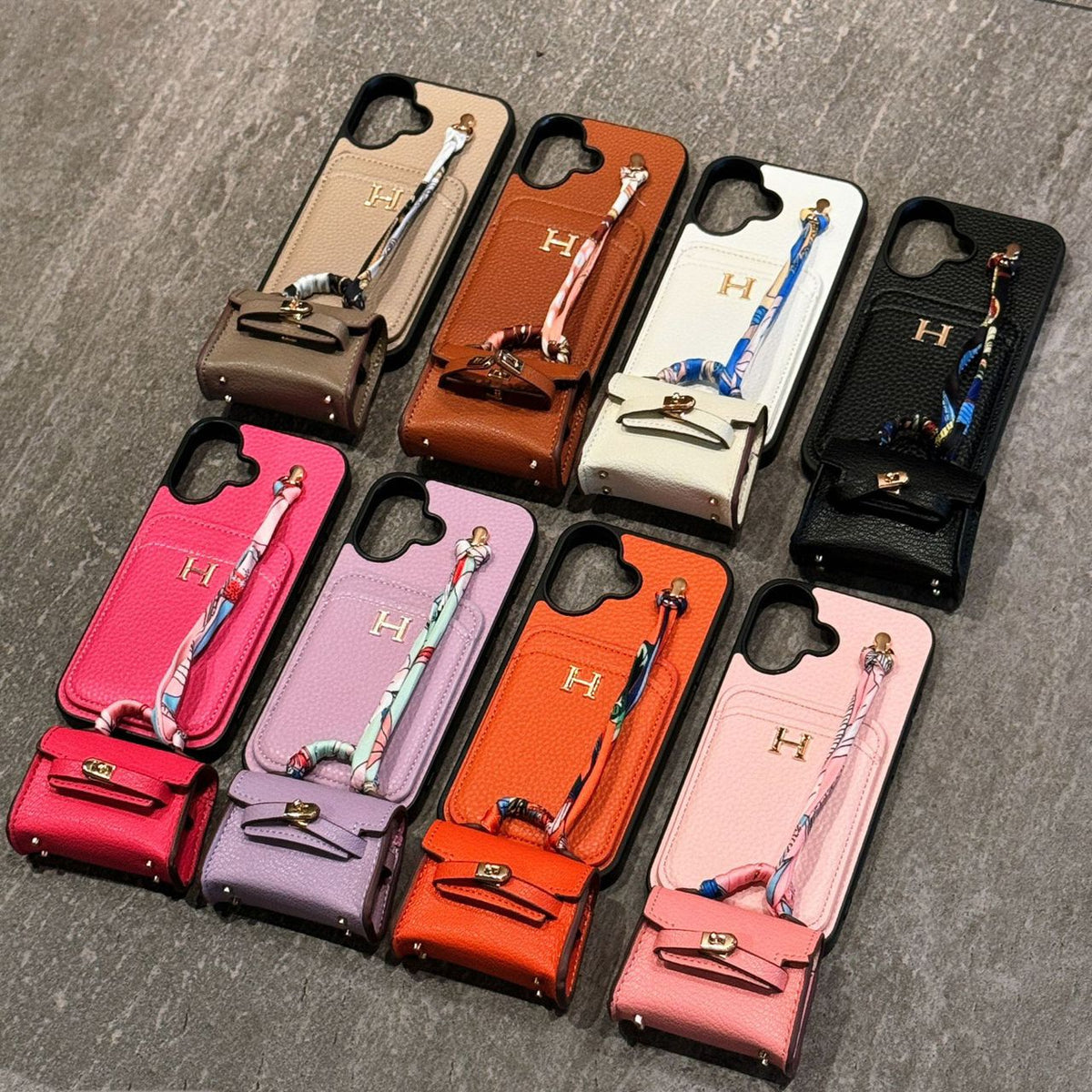 Hermes iPhone 18 Pro Case with AirPods Cover – Luxury Leather Designer Set