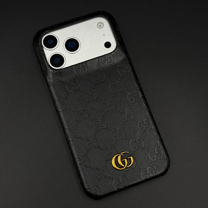 Luxury Gucci iPhone 18 Pro Max Case | GG Monogram Leather